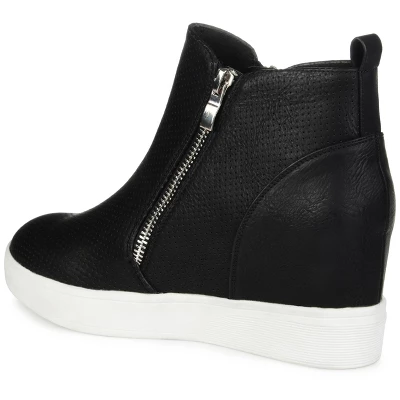 Journee Collection Womens Pennelope Round Toe Double Zip Wedge Sneakers 6 Journee Collection Womens Pennelope Round Toe Double Zip Wedge Sneakers - Image 6