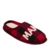 Dearfoams Women's Buffalo Check Mama Bear Clog Slippers