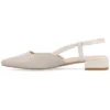 Journee Collection Womens Paislee Sling Back Block Heel Square Toe Flats