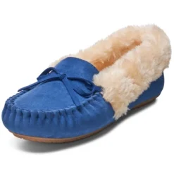 Alpine Swiss Leah Womens Shearling Moccasin Slippers Faux Fur Slip On House Shoes -Minnetonka Shoes Shop GUEST 07575d78 ea34 49d0 aea4 dbd7b067701a
