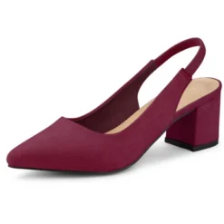 Allegra K Women's Pointed Toe Block Heel Pumps Slingback Heels -Minnetonka Shoes Shop GUEST 07848fec 4045 4c6c 8a46 9e7fb9cfcd41