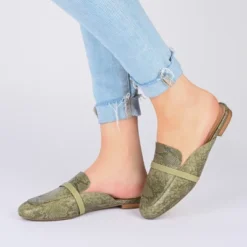 Journee Collection Womens Reneye Slip On Almond Toe Mules Flats -Minnetonka Shoes Shop GUEST 08224440 98f0 4c33 943d 02f7a3fd7ab4