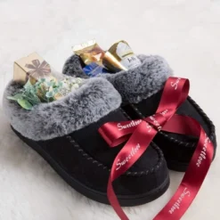 RockDove Women's Faux Fur Collar Moc Toe Slide Slipper -Minnetonka Shoes Shop GUEST 0a33d2c7 127d 45ff 9b93 fe4e2d7d8a0e