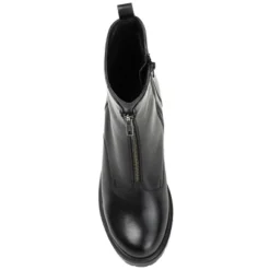 Journee Signature Womens Genuine Leather Norrah Round Toe Stacked Combat Booties -Minnetonka Shoes Shop GUEST 0a579bc7 4790 4a56 8197 f4455d2cd89c