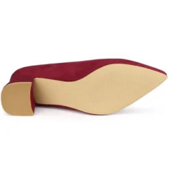 Allegra K Women's Pointy Toe Slip-on Low Chunky Heels Pumps -Minnetonka Shoes Shop GUEST 0dbfb4f3 c6b7 4057 854b 50bcade79ad6