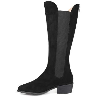 Journee Collection Womens Celesst Tru Comfort Foam Wide Calf Stacked Heel Knee High Boots 1 Journee Collection Womens Celesst Tru Comfort Foam Wide Calf Stacked Heel Knee High Boots