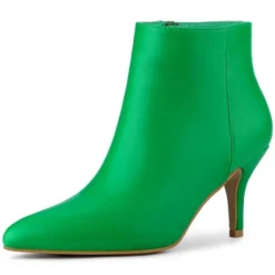 Allegra K Women's Pointed Toe Zipper Stiletto Heel Ankle Boots -Minnetonka Shoes Shop GUEST 108b2e38 1873 40ab 99c7 65f45c494204