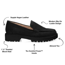 Journee Collection Womens Erika Loafer Almond Toe Slip On Flats -Minnetonka Shoes Shop GUEST 12396036 dab4 4bf1 8674 1af9fd704d66