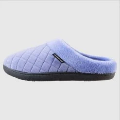 Isotoner Women's Diamond Quilted Microterry Hoodback Slippers - Light Purple