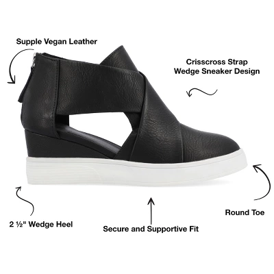 Journee Collection Womens Seena Round Toe Back Heel Zip Wedge Sneakers 7 Journee Collection Womens Seena Round Toe Back Heel Zip Wedge Sneakers - Image 7