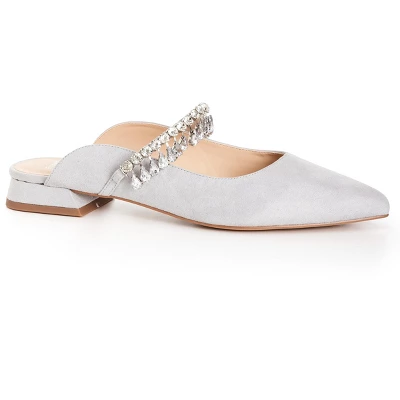 Women's Wide Fit Strappy Point Mule - Gray | EVANS 7 Women's Wide Fit Strappy Point Mule - Gray | EVANS - Image 7