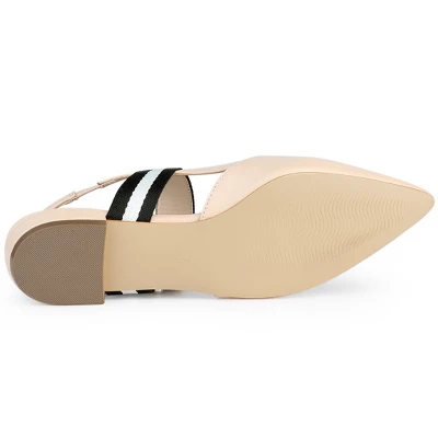 Allegra K Women's Pointed Toe Slingback Flat Pumps 5 Allegra K Women's Pointed Toe Slingback Flat Pumps - Image 5