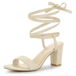 Allegra K Women's Lace Up Chunky Heels Sandals -Minnetonka Shoes Shop GUEST 1b67fd18 c4d7 4aec 91d4 f1bc4b5dfe99