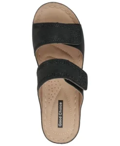 GC Shoes Rea Velcro Double Band Embellished Comfort Slide Wedge Sandals -Minnetonka Shoes Shop GUEST 1db6ca93 6313 499f 974b acd1eddf1d58