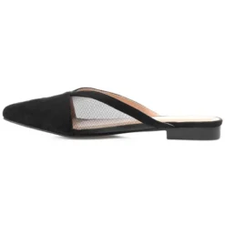 Journee Collection Womens Reeo Slip On Pointed Toe Mules Flats
