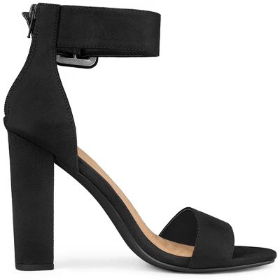 Perphy Open Toe Ankle Straps Block Heel Sandals For Women 3 Perphy Open Toe Ankle Straps Block Heel Sandals For Women - Image 3