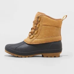 Women's Tiffy Duck Winter Boots - Universal Thread™ Tan/Black