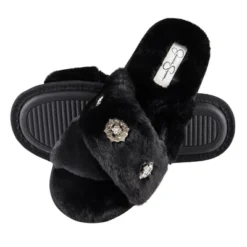 Jessica Simpson Womens Cross Band Plush Slide Slipper Slide -Minnetonka Shoes Shop GUEST 254a0675 7471 4e61 bba8 aa0f7e03bc23