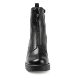 Journee Signature Womens Genuine Leather Norrah Round Toe Stacked Combat Booties -Minnetonka Shoes Shop GUEST 270fd005 60bf 4c9b 872b 5f652e4c1dff