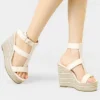 Allegra K Women's Espadrille Strappy Platform Wedges Sandals