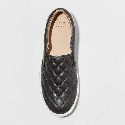 Women's Reese Memory Foam Insole Sneakers - A New Day™ Black 2 Women's Reese Memory Foam Insole Sneakers - A New Day™ Black - Image 2