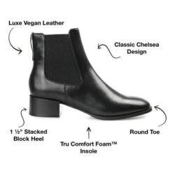 Journee Collection Womens Chayse Tru Comfort Foam Pull On Stacked Heel Booties -Minnetonka Shoes Shop GUEST 2853111c d887 43cc 9180 d342ca729583