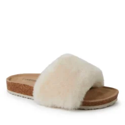 Fireside By Dearfoams Women's Canberra Genuine Shearling Band Footbed Slide Slippers -Minnetonka Shoes Shop GUEST 29a4f43b 63d3 4752 99b0 c240c75c5143