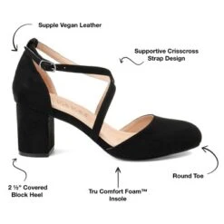 Journee Collection Womens Foster Tru Comfort Foam Wide Width Almond Toe Mid Block Heel Pumps -Minnetonka Shoes Shop GUEST 2cf116fa c3e6 40de 83bb c893bf44176c