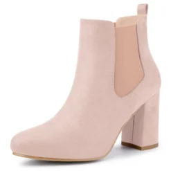 Allegra K Women's Round Toe Chunky High Heels Ankle Chelsea Boots -Minnetonka Shoes Shop GUEST 33e3f8cc d58c 4538 8903 48ccc7627165