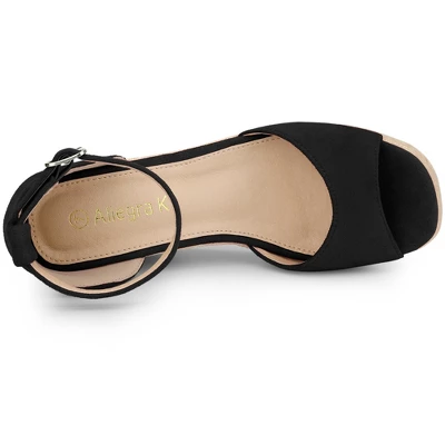 Allegra K Women's Espadrille Platform Ankle Strap Wedge Heel Sandals 4 Allegra K Women's Espadrille Platform Ankle Strap Wedge Heel Sandals - Image 4