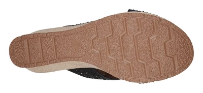 GC Shoes Malia Embellished Cross Strap Comfort Slide Wedge Sandals 4 GC Shoes Malia Embellished Cross Strap Comfort Slide Wedge Sandals - Image 4