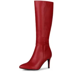 Allegra K Women's Pointed Toe Side Zipper Stiletto Heel Knee High Boots -Minnetonka Shoes Shop GUEST 3810188f a818 40d8 93f9 cab83291b42c