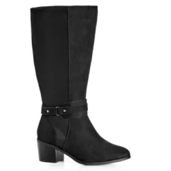 Women's Wide Fit Helen Tall Boot - Black | AVENUE -Minnetonka Shoes Shop GUEST 3aaa3c41 2f3e 4a9c bc8f f3b031fdf779