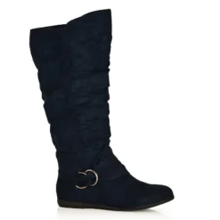 Women's WIDE FIT Sasha Tall Boot - Navy | CLOUDWALKERS -Minnetonka Shoes Shop GUEST 3b670af5 3bc8 4b3b b597 c76c72421d1c