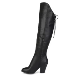 Journee Collection Womens Spritz-p Wide Calf Stacked Heel Over The Knee Boots