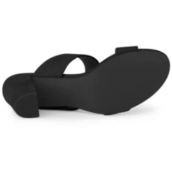 Allegra K Women's Opened Toe Block Heeled Slide Sandals -Minnetonka Shoes Shop GUEST 3fad5680 73a2 43db b865 d607f673eca4