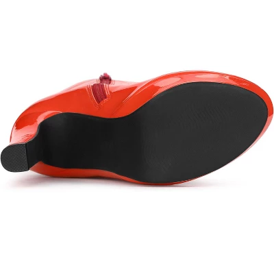 Allegra K Women's Platform Round Toe Chunky Heels Over The Knee High Boots 5 Allegra K Women's Platform Round Toe Chunky Heels Over The Knee High Boots - Image 5