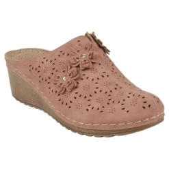 GC Shoes Krista Perforated Flower Slide Wedge Mule -Minnetonka Shoes Shop GUEST 4036ce93 509b 4e72 a1ec b6f39233446e