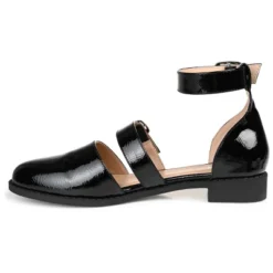 Journee Collection Womens Constance Buckle Round Toe Mary Jane Flats
