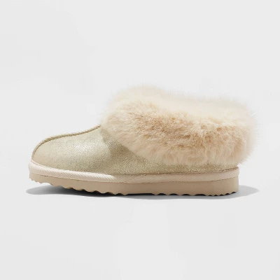 Girls' Lizzie Faux Fur Cuff Bootie Slippers - Cat & Jack™ 1 Girls' Lizzie Faux Fur Cuff Bootie Slippers - Cat & Jack™