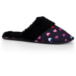 Women's EXTRA WIDE FIT Ellie Print Slipper - Black Heart | CLOUDWALKERS 5 Women's EXTRA WIDE FIT Ellie Print Slipper - Black Heart | CLOUDWALKERS -Minnetonka Shoes Shop GUEST 4476b008 5212 457b affb 92a19dfbc80b