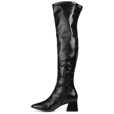 Journee Collection Womens Melika Tru Comfort Foam Wide Calf Block Heel Over The Knee Boots 1 Journee Collection Womens Melika Tru Comfort Foam Wide Calf Block Heel Over The Knee Boots