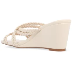 Journee Collection Womens Baylen Braided Strap Slip On Wedge Sandals -Minnetonka Shoes Shop GUEST 4d5d2d11 930b 44d9 96cb 3e228da082b3