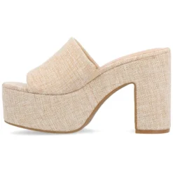 Journee Collection Womens Enyya Tru Comfort Foam Slip On Platform Sandals