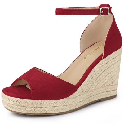 Allegra K Women's Espadrille Platform Ankle Strap Wedge Heel Sandals 7 Allegra K Women's Espadrille Platform Ankle Strap Wedge Heel Sandals - Image 7