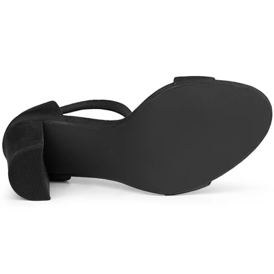 Perphy Open Toe Ankle Straps Block Heel Sandals For Women 4 Perphy Open Toe Ankle Straps Block Heel Sandals For Women - Image 4