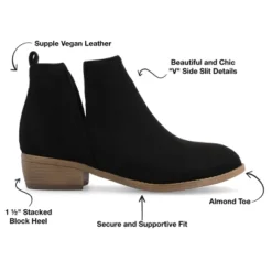 Journee Collection Womens Rimi Pull On Stacked Heel Booties -Minnetonka Shoes Shop GUEST 55db7906 7365 4439 ac97 8502969b4659