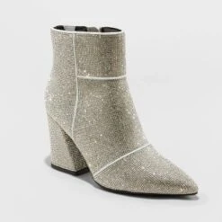 Women's Cailin Ankle Boots - A New Day™ Silver -Minnetonka Shoes Shop GUEST 5800cd45 daa5 42b7 8d38 f45a2ad04f79