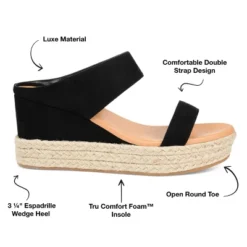 Journee Collection Womens Alissa Tru Comfort Foam Wedge Heel Espadrille Sandals -Minnetonka Shoes Shop GUEST 580d0d55 29e7 45f2 9aa6 ed7adfc3d1a5