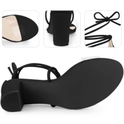 Perphy Women's Lace Up Strappy Clear Strap Chunky Heel Sandals -Minnetonka Shoes Shop GUEST 5a3abf70 5e0c 4215 addf b25160c979ae